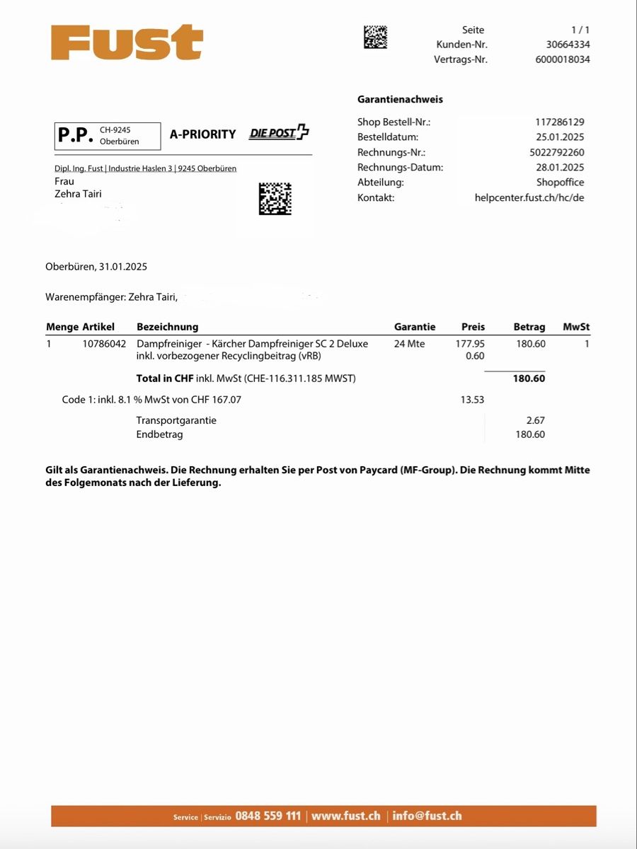 Kärcher Pulitori a vapore: Kärcher Dampfreiniger SC 2 Deluxe – Nuovo (secondo la descrizione) da St. Gallen venduto da TairiZ 4