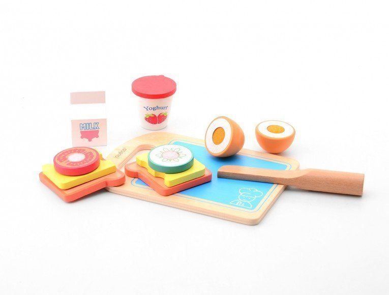 Giocattoli: Kinderküche - Frühstücksset aus Holz – Nuovo e nell'imballaggio originale da Biel/Bienne venduto da Spiel-Markt 2