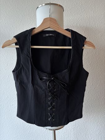 Haut noir à lacets Tally Weijl taille S