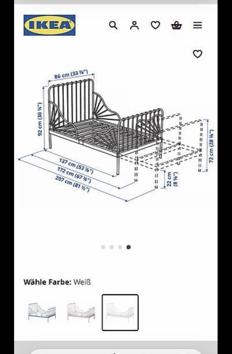 Ikea Letti: IKEA Kinderbett Weiss 90x200 cm – Usato da Möhlin venduto da mar_k5wf 3