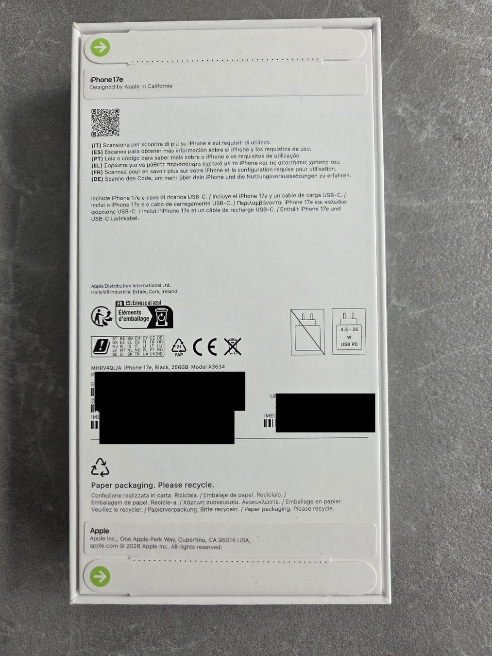 Apple Telefoni cellulari / Smartphones: iPhone 17e 256GB, Black, Originalverpackt, NEU – Nuovo e nell'imballaggio originale da Mägenwil venduto da dejan_ned 1