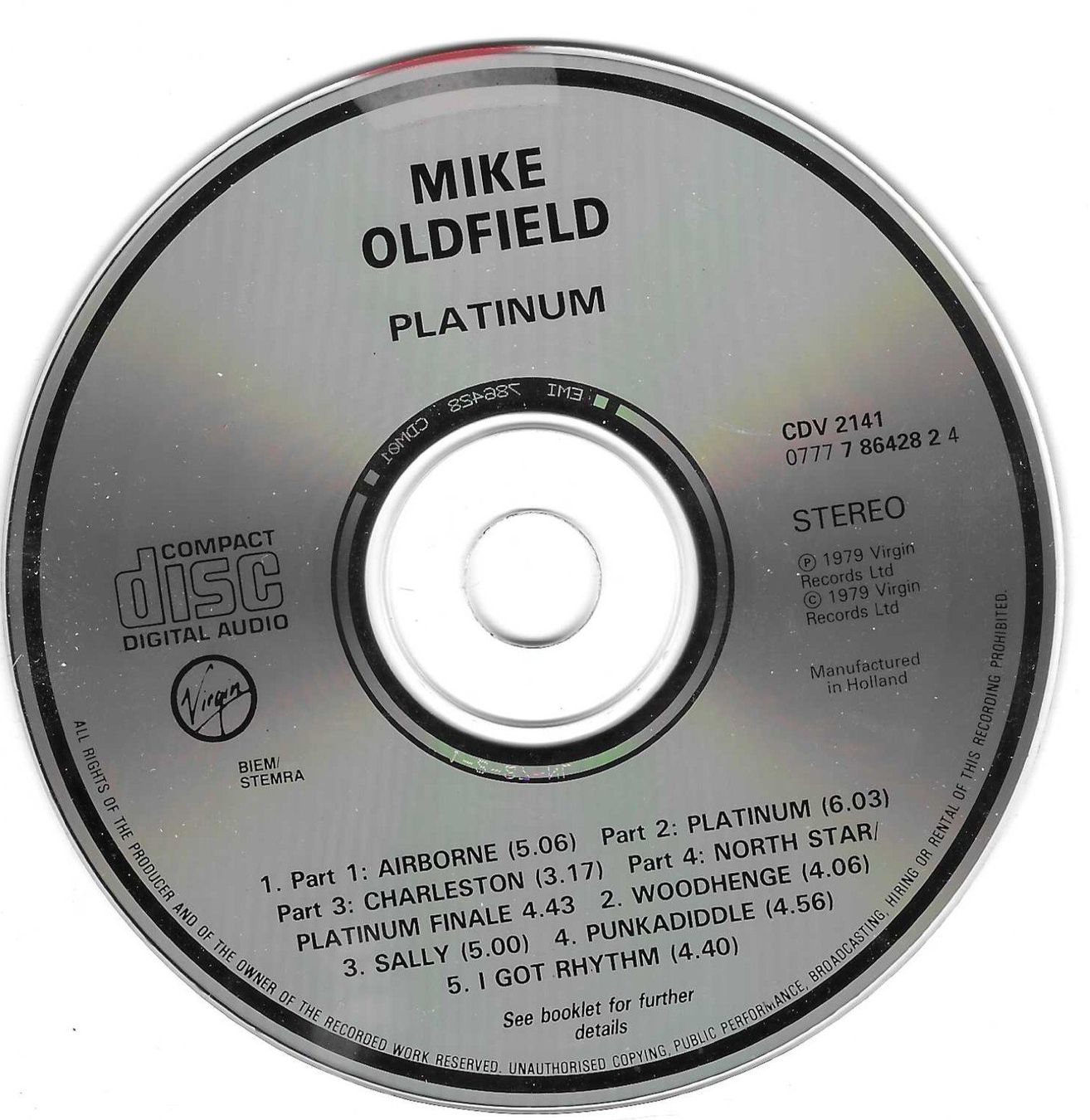 CD: MIKE OLDFIELD  -  PLATINUM – Usato da Bex venduto da Giorgiob 2