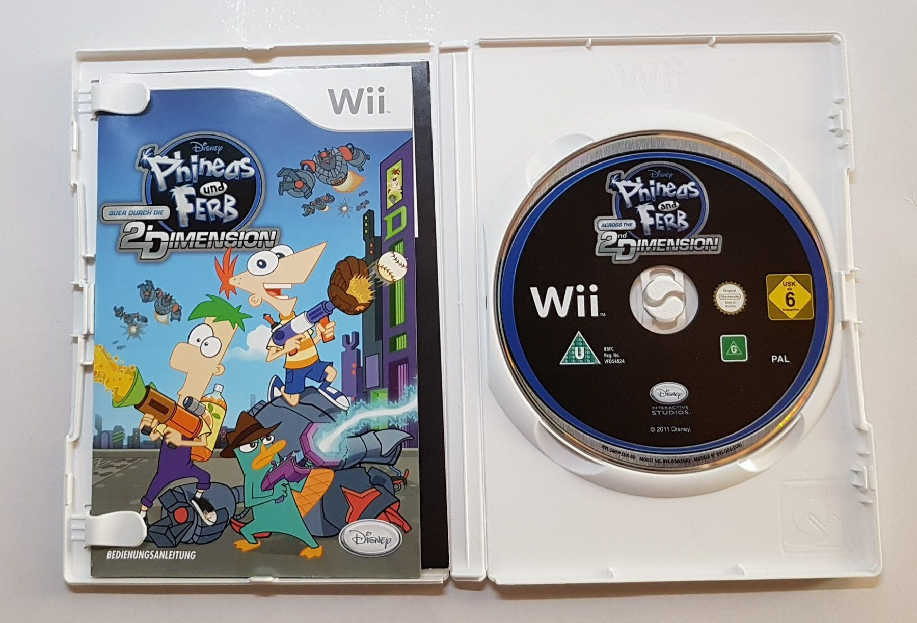 Nintendo Giochi: 😎Phineas und Ferb Quer durch die 2. Dimension Wii – Usato da Schüpfheim venduto da Games_Spielkonsolen
