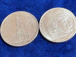 2 x 5.- Reichsmark, 1 x 1935 und 1 x 1936