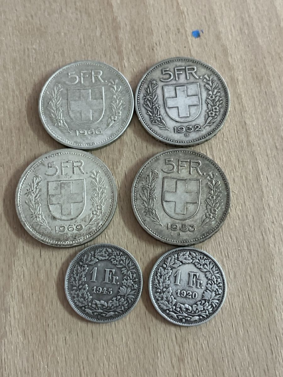 Tutti le monete: Silbergeld 4x5 fr 2x1 – Usato da Rheineck venduto da UhrenReinhardt 1