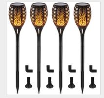 4 Stück Solar Flammenlicht Solarlampe