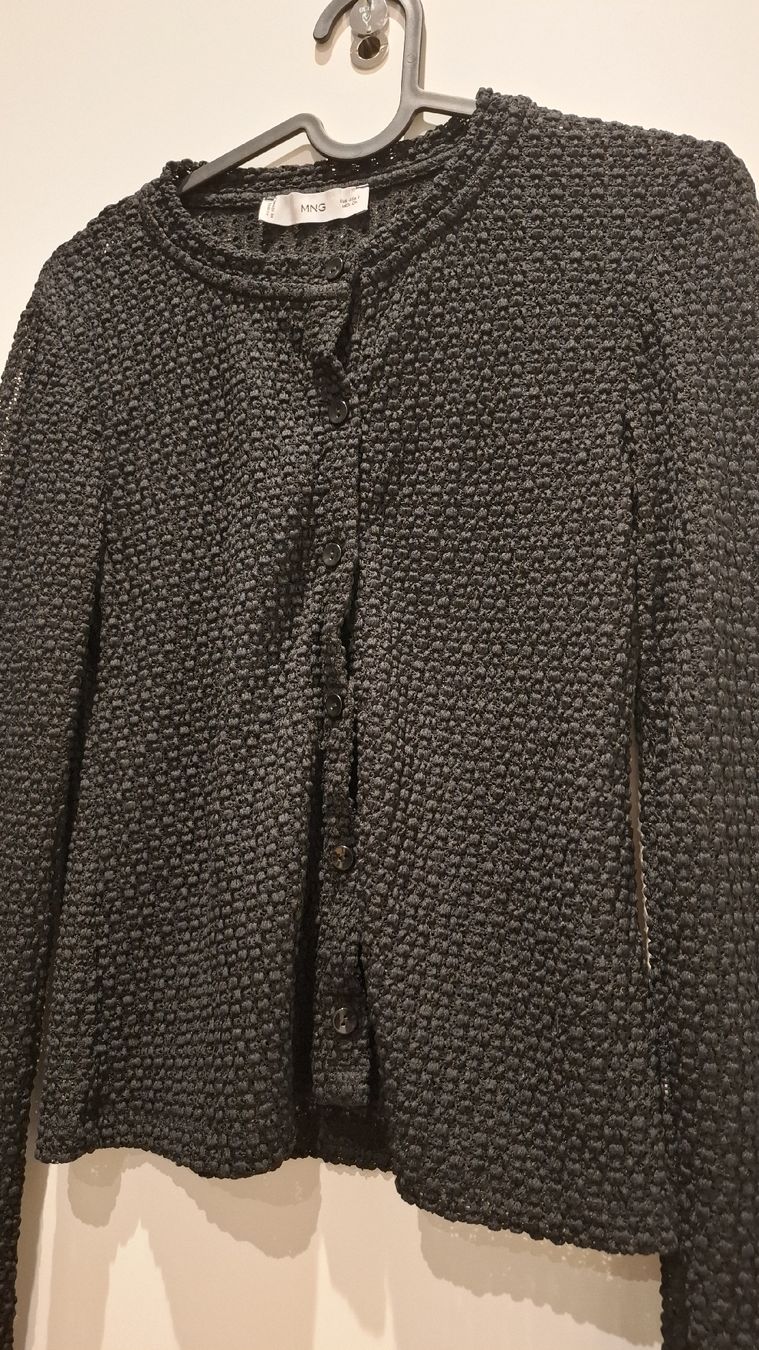 Mango Pullover & Sweatshirts: Mango Black Textured Cardigan, size S. – Gebraucht aus Zürich von pto_6wfs 3