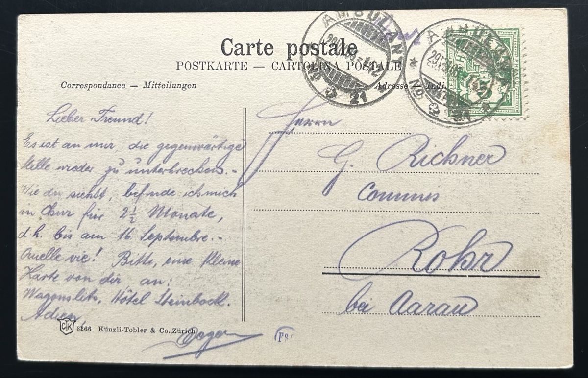 Cartoline postali: Chur Strassenpartie  – Usato da Horw venduto da Tellbub 1