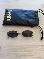 Fendi Rimless FF Logo Sunglasses Gold/Black