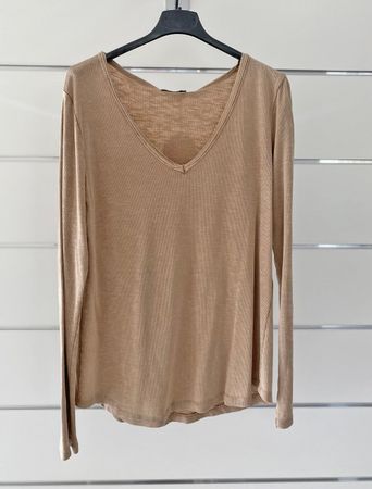 Langarmshirt V-Ausschnitt - Grösse ca. 34/36/38 - NEU
