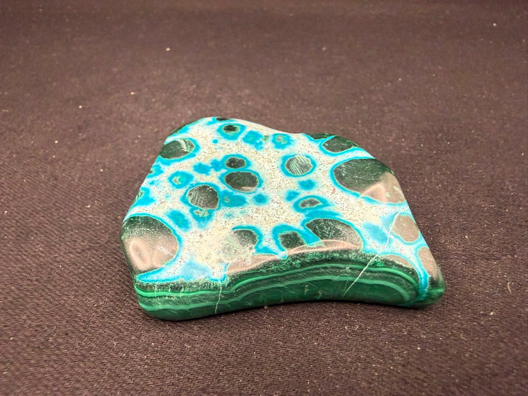 Minéraux & Lithothérapie: Malachit und Chrysocolla poliert – D'occasion à Schinznach Bad par Demerald 6