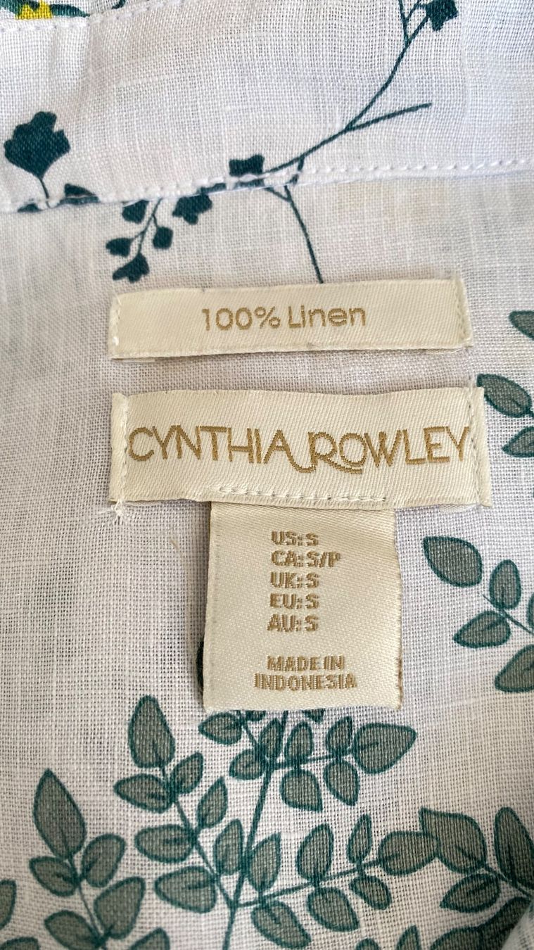 Camicette: Cynthia Rowley Leinenbluse Grösse S – Usato da Oberwil BL venduto da Leni-Mischi 3