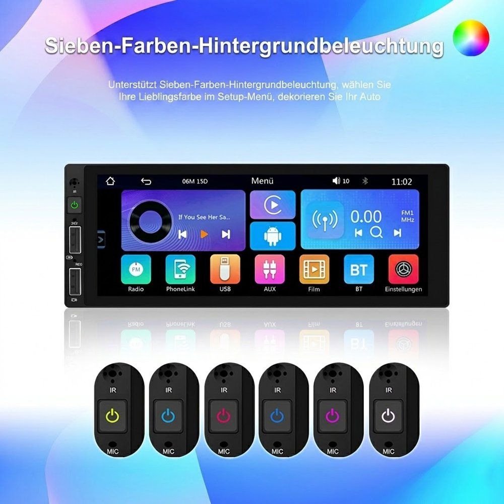Radios: 1 DIN Carplay Wireless Autroradio Android Auto Navi FM – Neu und originalverpackt aus Chiasso von online.shop 5