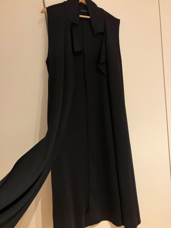 Elegante gilet ZARA lungo nero, taglia M - Perfetto autunno