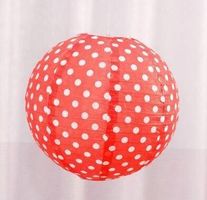 NEUES Lampion rot-weiss Polka dot 24cm - 81404