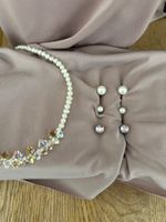 Schmuck-Set mit Perlen und Zirkonia Nr. 32
