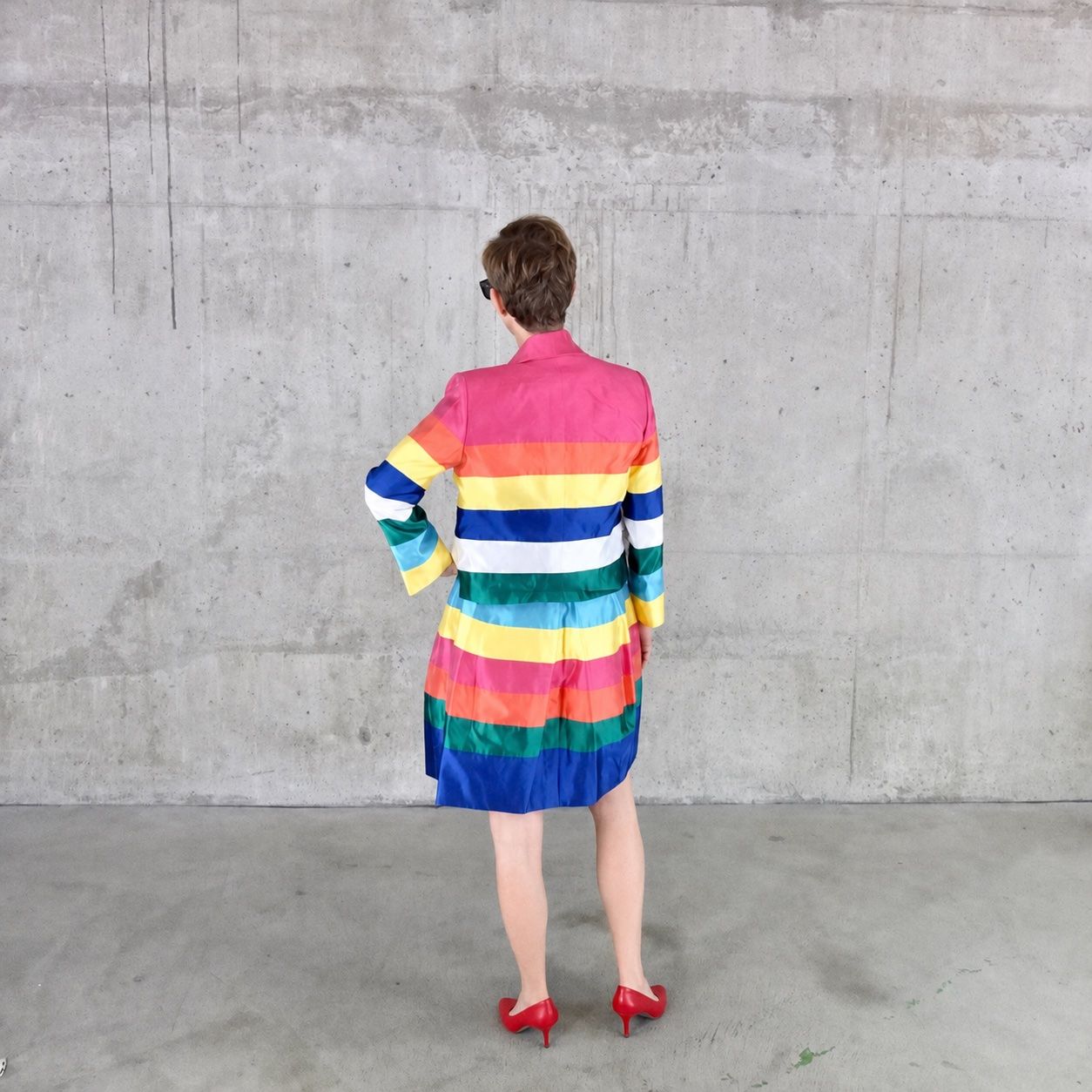 Kleider: Farbenfrohes Seiden-/Satin-Ensemble, Silvia Bessenich, Basel – Gebraucht aus Basel von Brocki-auf-dem-Wolf 5