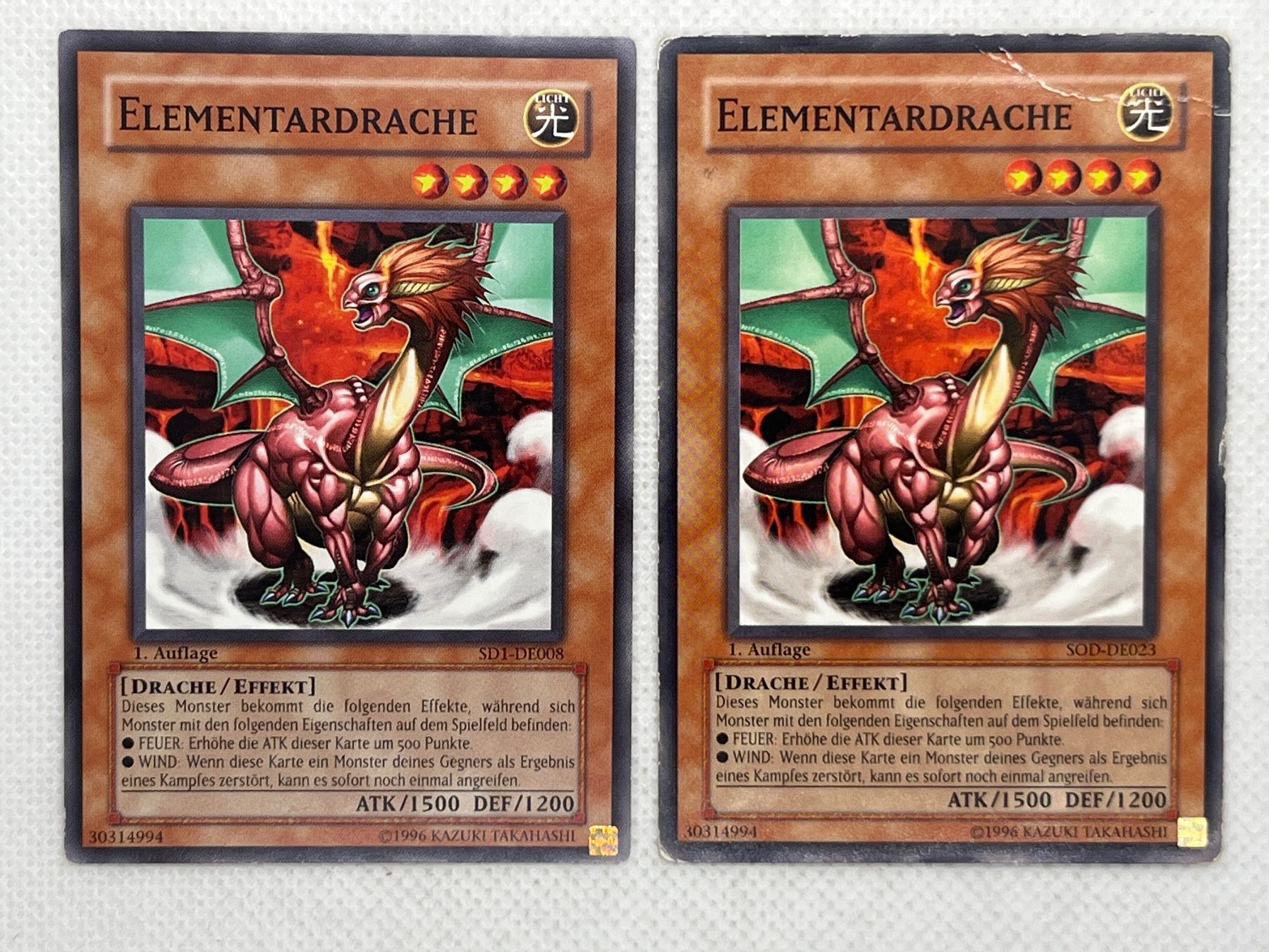 Yugioh Carte collezionabili: Yu-Gi-Oh! 2x Elementardrache - Selten! – Usato da Hinterkappelen venduto da Kim1992