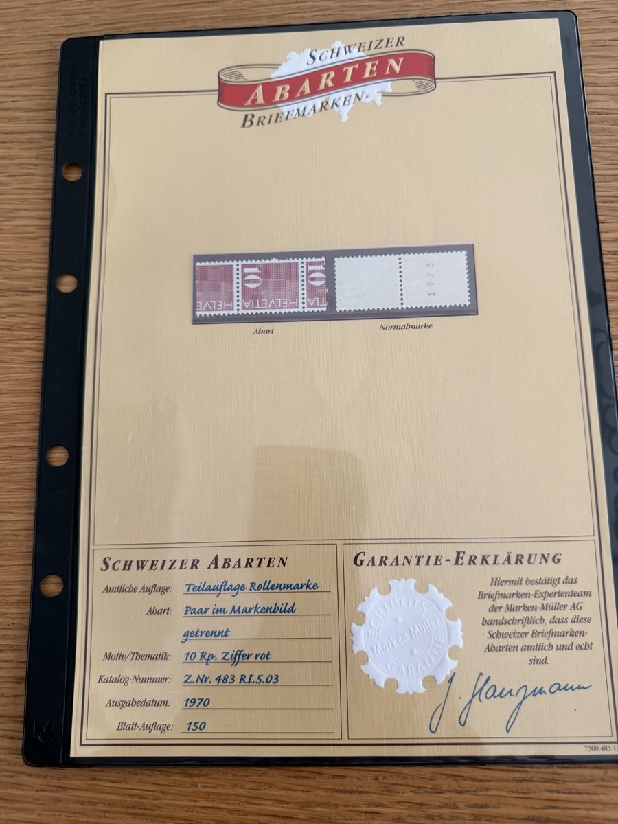 Alle Briefmarken: 4 Schweizer Abarten  – Neu (gemäss Beschreibung) aus Murgenthal von Tina_4055