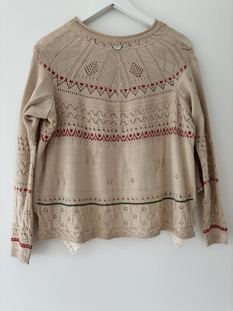 High Pullover & Sweatshirts: HIGH Strickpullover Gr.S Beige/Rot – Neu (gemäss Beschreibung) aus Rorschacherberg von gal_kgc8 5