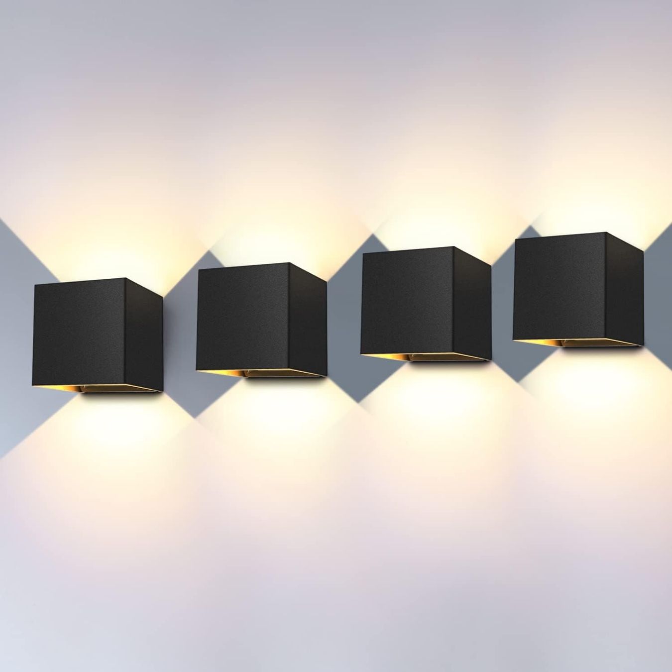 Lampade: 4 Stück LED Wandleuchte Innen/Aussen – Nuovo e nell'imballaggio originale da Geneve venduto da Titi2008