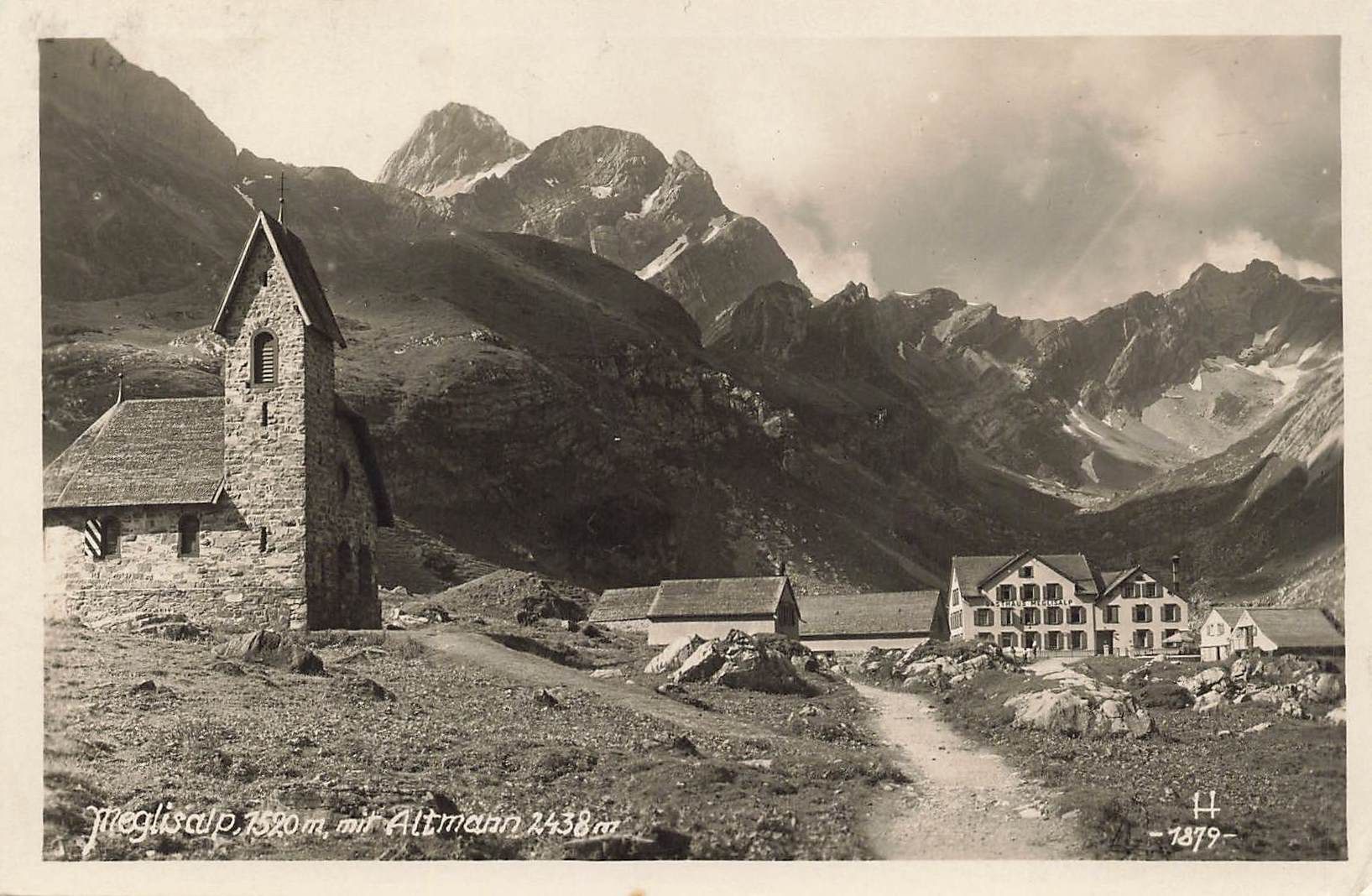 Cartoline postali: Meglisalp mit Altman Schwende Rüte – Usato da Biasca venduto da Blenio71
