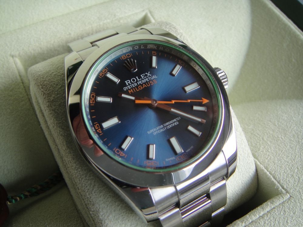 Rolex Orologi: Rolex / Milgauss / Blue Dial – Usato da Biberist venduto da keine-ursache