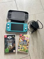Nintendo Switch Lite (Türkis) mit 2 Games und Hülle