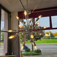 Verchromte Sputnik Lampe, Kronleuchter Vintage Hängelampe