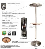 Chauffage de terrasse électrique infrarouge rotatif neuf