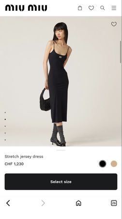 Miu Miu Stretch Jersey Kleid Schwarz, Gr. S, Neuwertig 