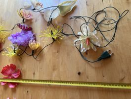 Lichterkette mit Blumenmotiv bunt gebraucht guter Zustand