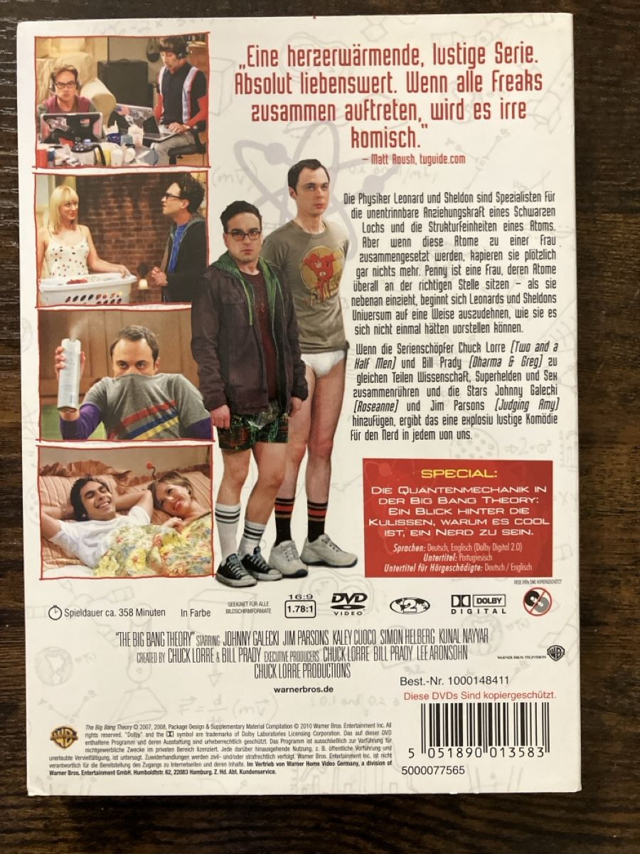 Tutti i DVDs: The Big Bang Theory Staffel eins DVD – Usato da Glarus venduto da Jhuber78 1