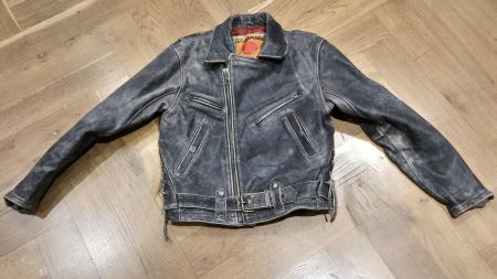 Motorradlederjacke, geschnürt, vintage, Top Zustand!