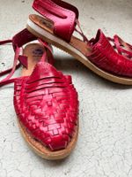 Huarache Sandalen Leder Rot 36.5