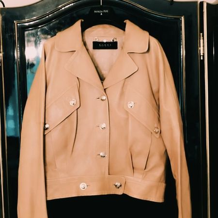 Gucci leder Jacke damen new gr 44 it . Sale ohne MoneyGuard