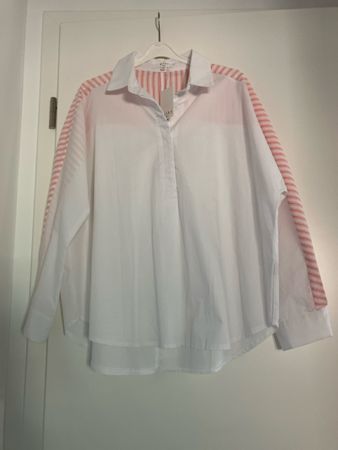 Camicia Kilky Paris bianca a righe rosa taglia S/M nuova