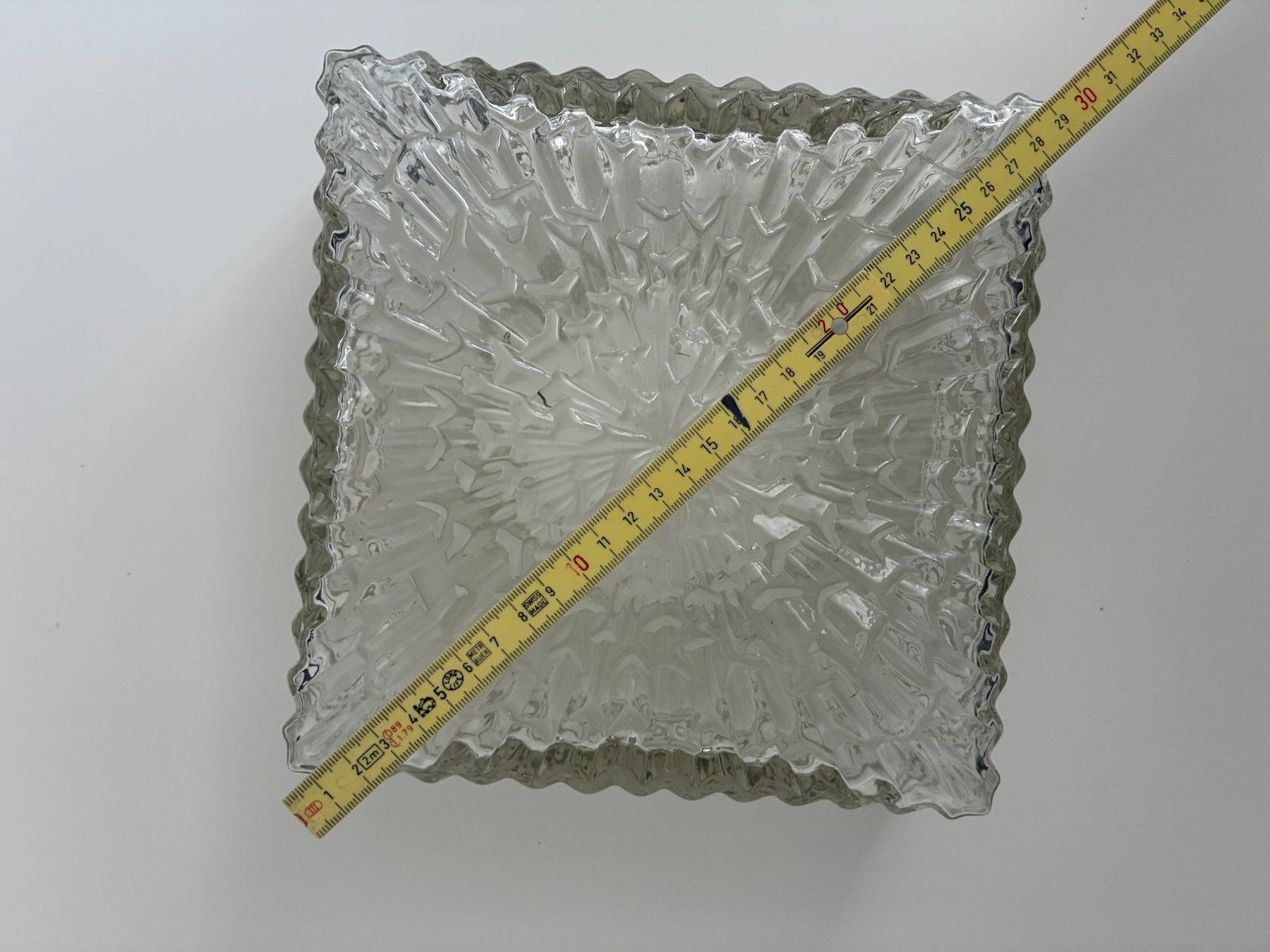 Kronleuchter & Deckenlampen: Eisglas Deckenleuchte 60er/70er Mid-Century – Gebraucht aus Biberist von longimanus3 7