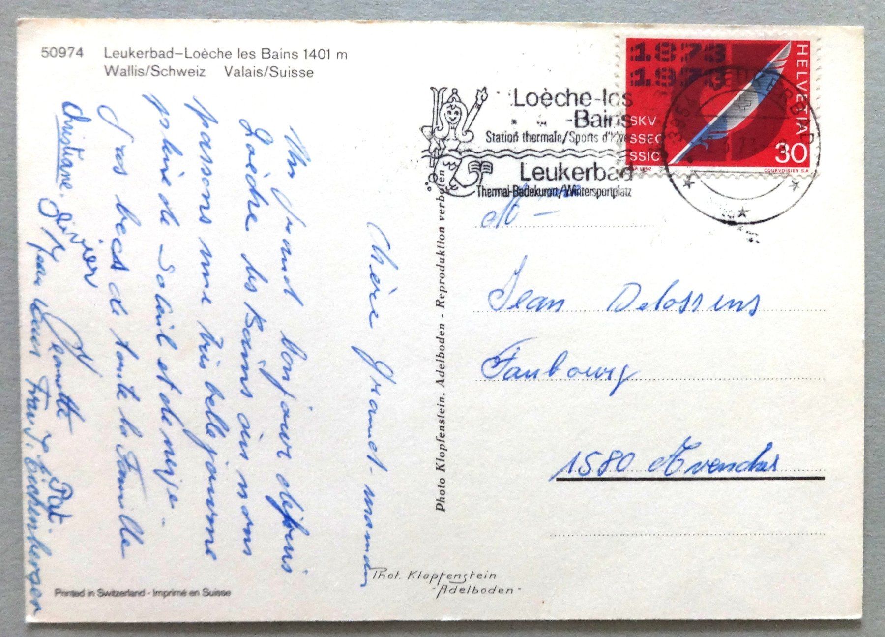 Cartes postales: Leukerbad - Loèche les Bains 1401 m – D'occasion à Fétigny par Billy2miny 1