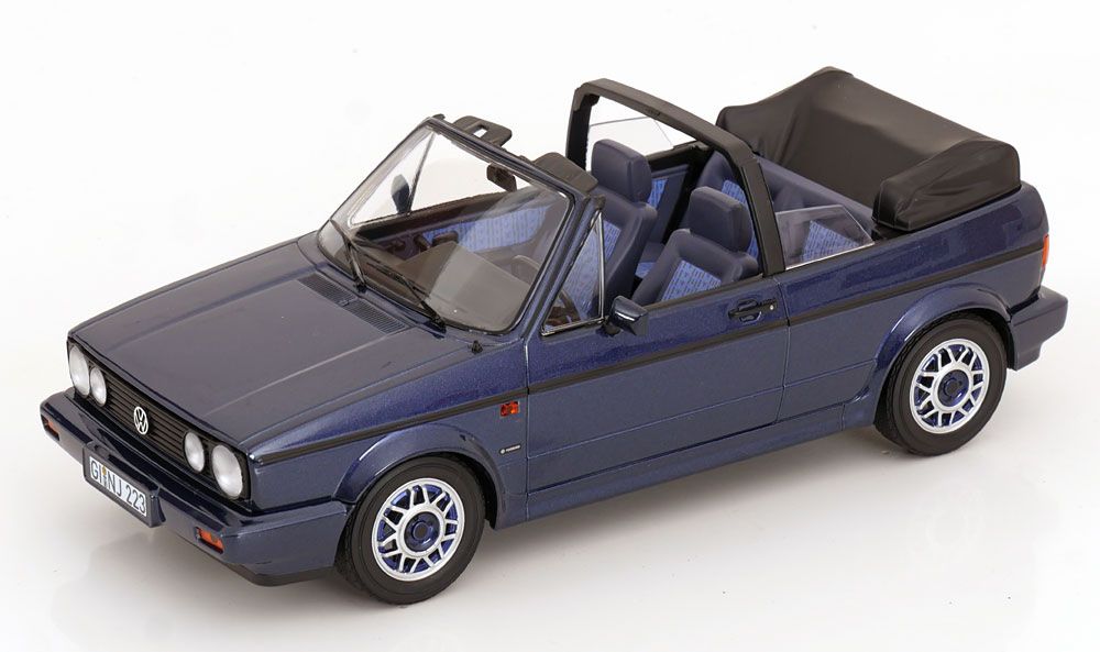 VW GOLF CABRIOLET QUARTETT 1992 INKA BLAU 1:18 NOREV (Neu und ...