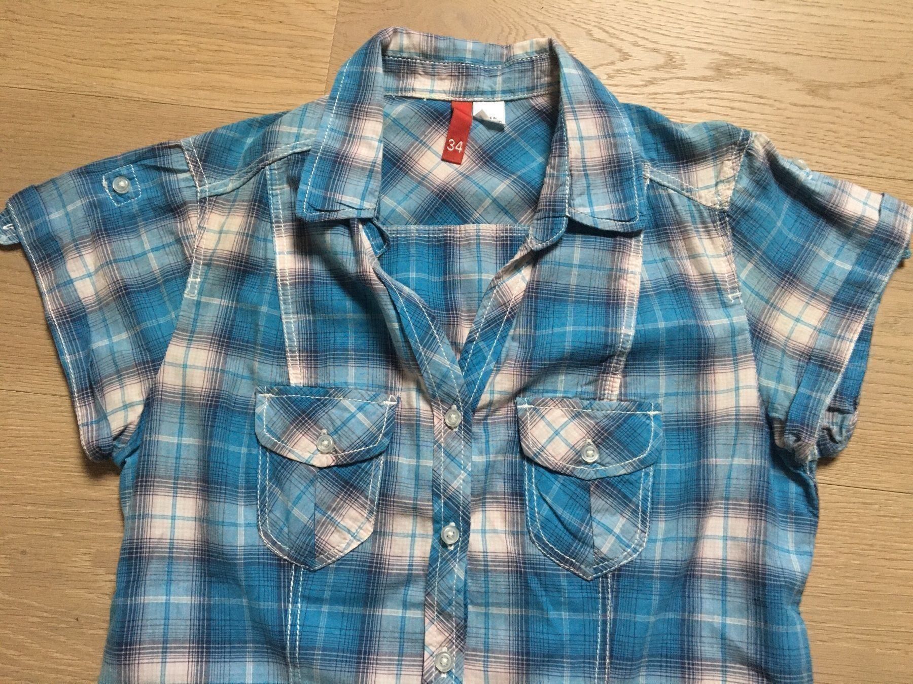 H&M Camicette: Neuwertige blaukarierte Bluse Grösse 34 – Usato da Winkel venduto da Flyhy2020