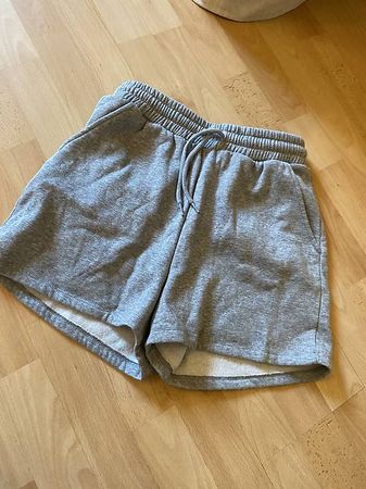 Shorts grau Baumwolle Hose