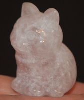 Deko Heilstein D-927 – Katze Rosa Quarz 30x20mm