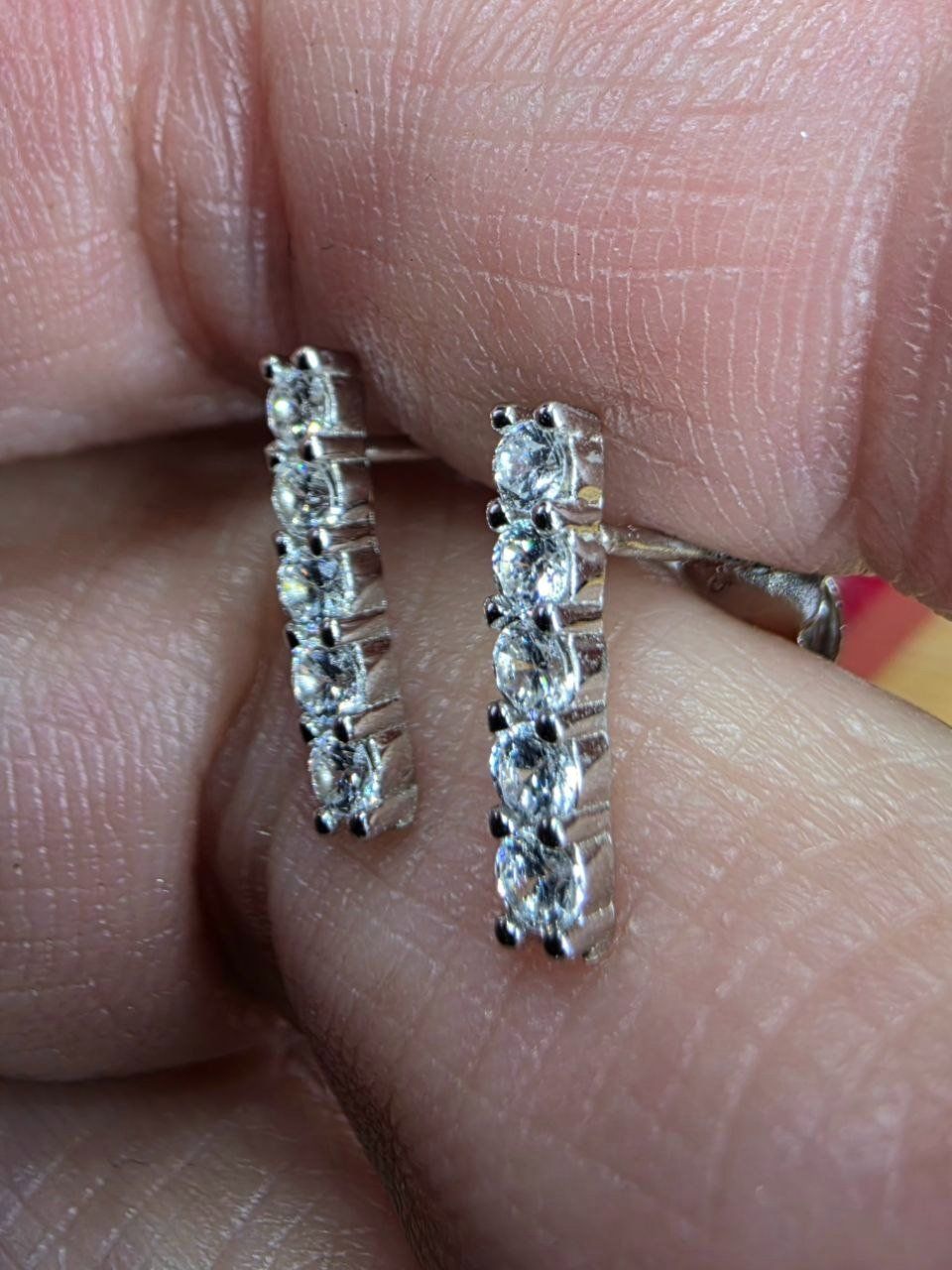 Ohrringe & -stecker: Boucles d'oreille argent avec zircons – Neu und originalverpackt aus Reconvilier von MARCLAT 9