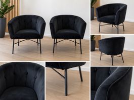 2 Sessel samt schwarz Metallbeine guter Zustand