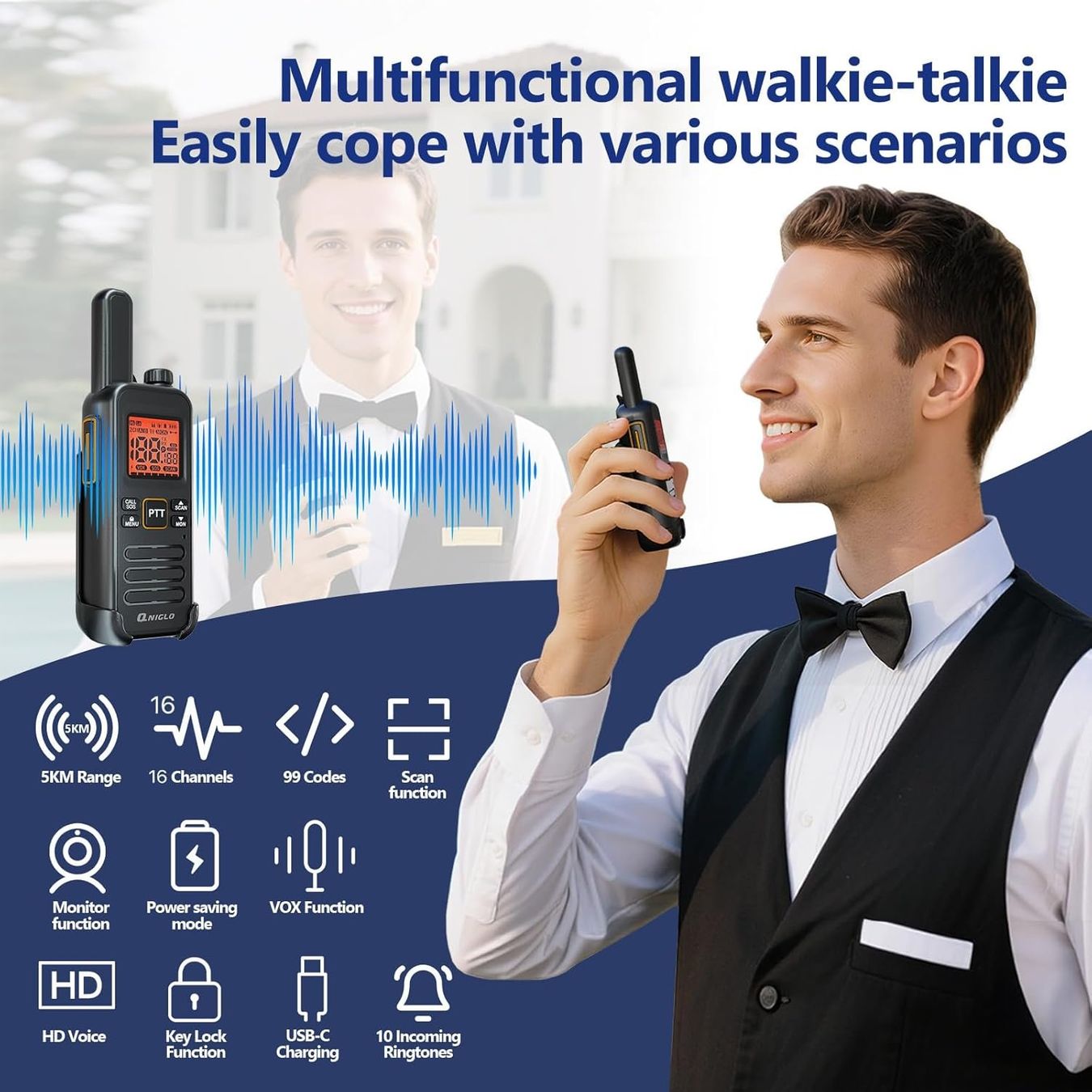Radiocomunicazione: Walkie Talkie 2er Set mit Headset USB-C – Nuovo e nell'imballaggio originale da Suhr venduto da SchnapperCH 1