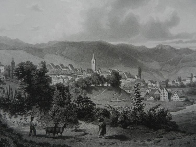 Gravures: Liestal Basel Landschaft Rohbock – D'occasion à Risch par Antikfee 1