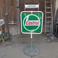 Castrol Tankstelle Benzin Schild