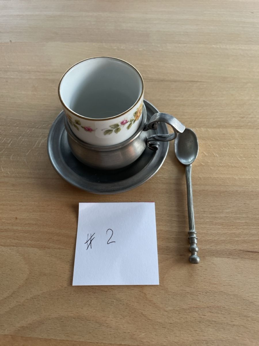 Tassen: Espressotasse mit Zinn – Gebraucht aus Seltisberg von Erdbi 2