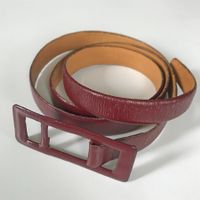 Gürtel Leder schmal bordeaux Gr. 85 bis 95 / XL VINTAGE 60s